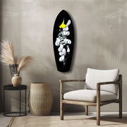 Anime Fighter Bandage Hands Manga Glass Wall Art.