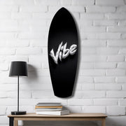 Vibe Feather Typography Minimal Glass Wall Art.