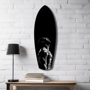 Bodybuilder Roar Triumph Black White Glass Wall Art.