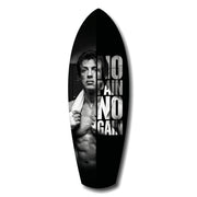 No Pain No Gain Boxer Motivational Glass Wall Art.