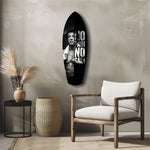 No Pain No Gain Boxer Motivational Glass Wall Art.