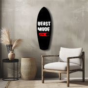 Beast Mode On Toggle Motivational Glass Wall Art.