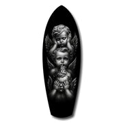 Three Wise Cherubs See Hear Speak No Evil Glass Wall Art.