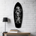 Three Wise Cherubs See Hear Speak No Evil Glass Wall Art.