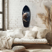 Vintage Baseball Bat Smoke Dramatic Glass Wall Art.