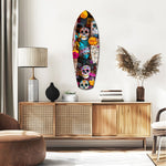 Colorful Skulls Glass Wall Art