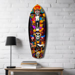 Colorful Skulls Glass Wall Art