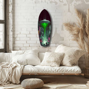 Alien Invade Glass Wall Art