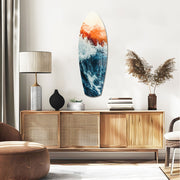 Colors of the Sunset in the Ocean Glass Wall Art