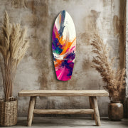Abstract Paint Brushes Glass Wall Art