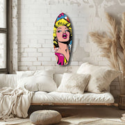Blonde Silver-Screen Icon Glass Wall Art