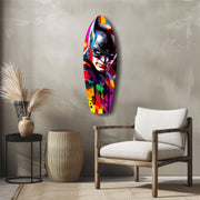 Shadowed Vigilante Glass Wall Art