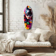 Shadowed Vigilante Glass Wall Art