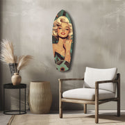 Blonde Silver-Screen Icon Glass Wall Art