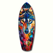 Alone Wolf V2 Glass Wall Art