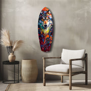 Alone Wolf V3 Glass Wall Art