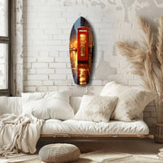 London Phone Booth Glass Wall Art