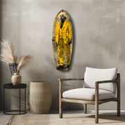 Wild-Haired Genius Standing Glass Wall Art