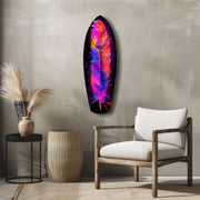 Colorful Feather Glass Wall Art