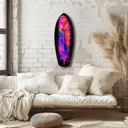 Colorful Feather Glass Wall Art