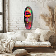 Colorful Lips V13 Glass Wall Art