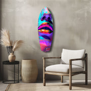 Colorful Lips V14 Glass Wall Art