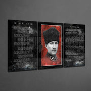 Atatürk Glass Wall Art