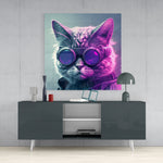 De Kat – Vierkant Glasschilderij
