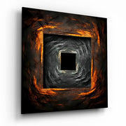 Vierkant Glasschilderij Square Hole Glasschilderij