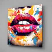Retro Lip Glass Wall Art