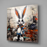 Rabbit Glass Wall Art