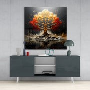 Life Tree Glass Wall Art|| Designer's Collection