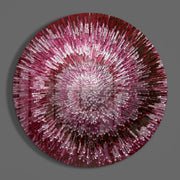 Robijnrode helix – Rond Glasschilderij