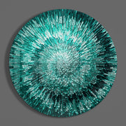 Smaragdgroene helix – Rond Glasschilderij