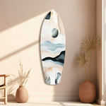Abstract Sailing Glass Wall Art