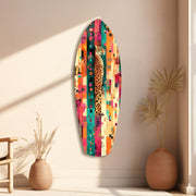 Camouflaged Tiger Glass Wall Art