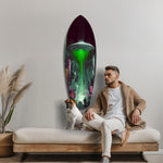 Alien Invade Glass Wall Art