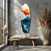 Colors of the Sunset in the Ocean Glass Wall Art