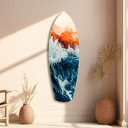 Colors of the Sunset in the Ocean Glass Wall Art
