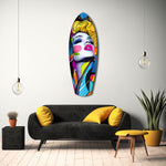 Vintage Woman Glass Wall Art
