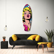 Blonde Silver-Screen Icon Glass Wall Art