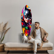 Shadowed Vigilante Glass Wall Art