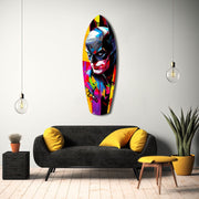 Shadowed Vigilante Glass Wall Art