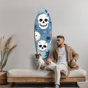 Surf Skull California Dreams Glass Wall Art