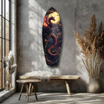 Moonlit Dragon Flight of the Night Glass Wall Art