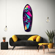 Addicted to Surfing Glass Wall Art