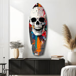 Skull in the Street Art Glass Wall Art