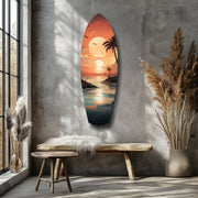 Sunset Dreams in the Ocean Glass Wall Art