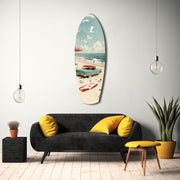 Timeless by the Sea V2 Glass Wall Art