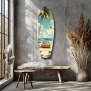 Timeless by the Sea V4 Glass Wall Art